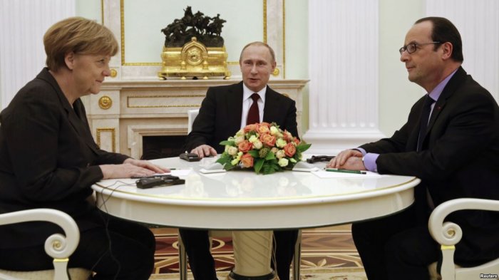 Песков: итоги переговоров Путина с Меркель и Олландом