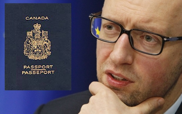 Яценюк получил гражданство Канады