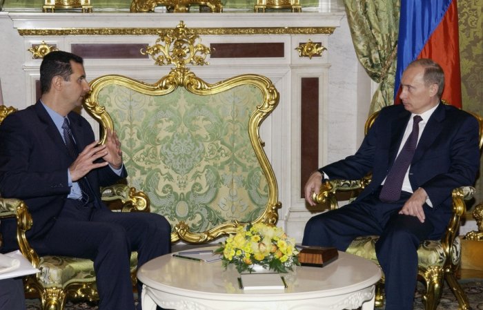 Накануне Б. Асасд посетил Россию и встретился с В. Путиным