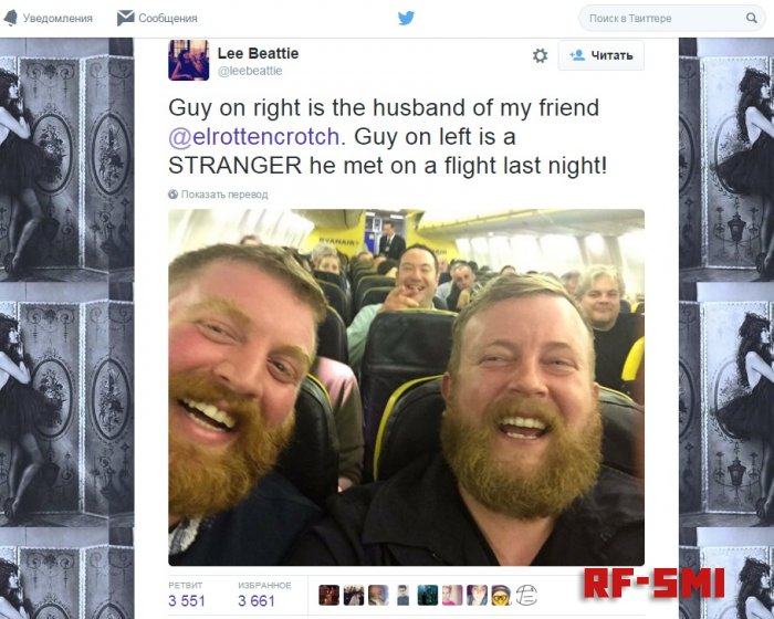 Пассажир Ryanair встретил в самолете своего двойника
