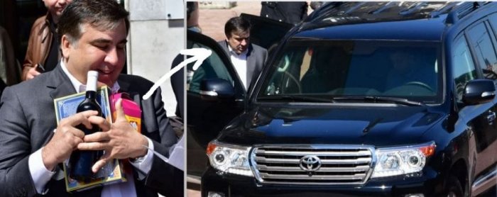 У Михаила Саакашвили в Одессе угнали бронированный Land Cruiser