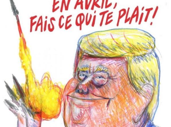 Charlie Hebdo высмеял Дональда Трампа после ракетного обстрела Сирии
