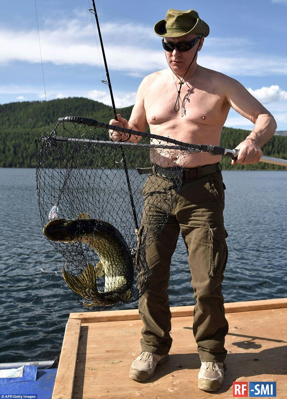 Путин Владимир Владимирович на рыбалке