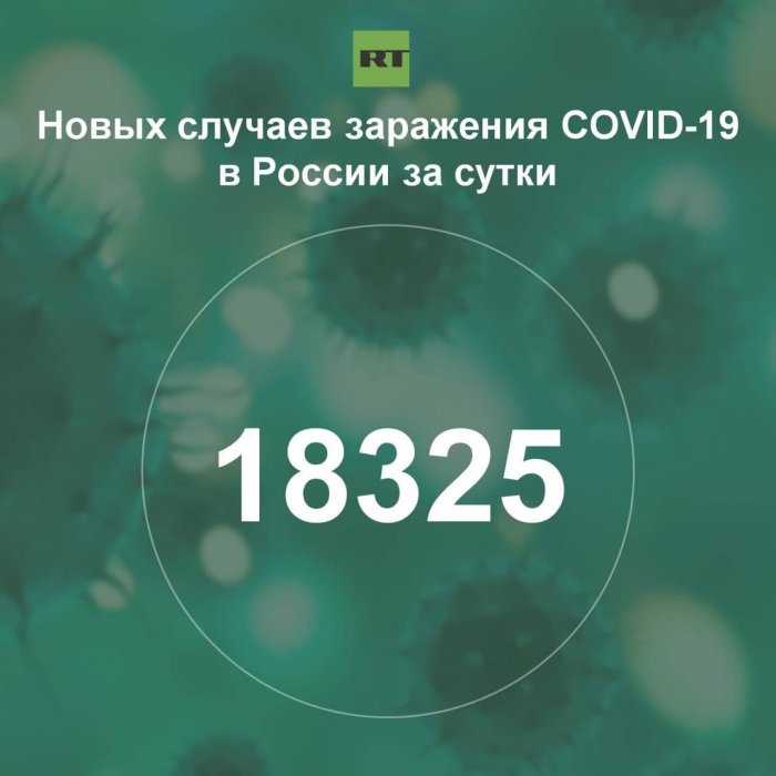 За сутки в России выявили 18 325 случаев инфицирования коронавирусом