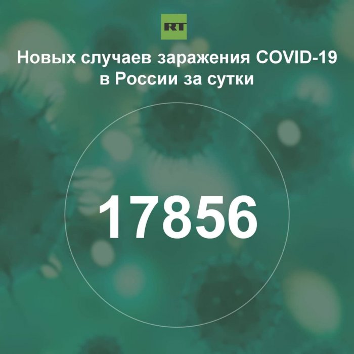 За сутки в России выявили 17 856 случаев инфицирования коронавирусом