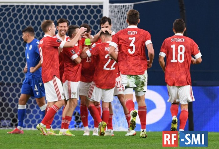 Сборная России по футболу разгромила Кипр со счётом 6:0