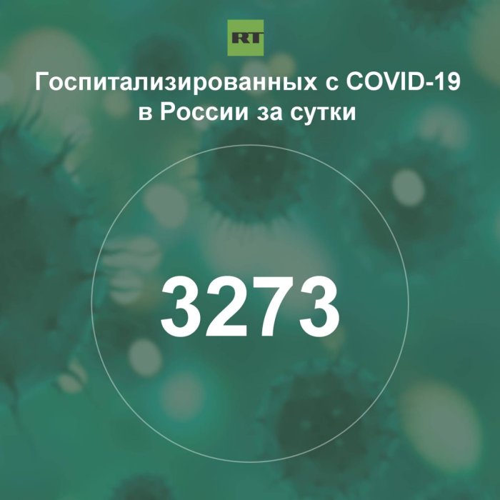 За сутки в России госпитализированы 3273 человека с коронавирусом