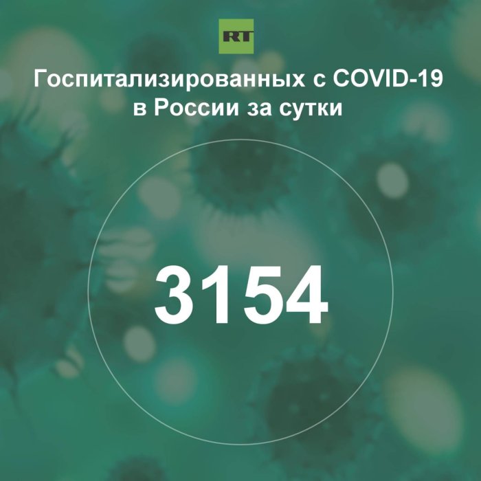 За сутки в России госпитализированы 3154 человека с коронавирусом