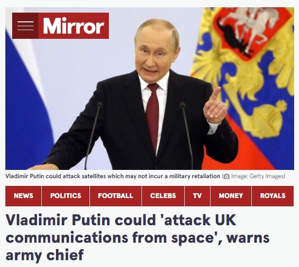 Владимир Путин может нанести удар по Великобритании из космоса