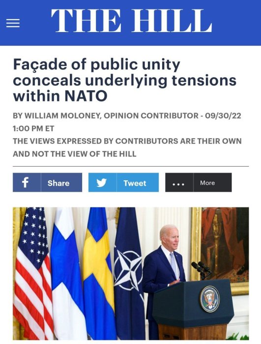 Единство НАТО находится под большим вопросом из-за  ситуации на Украине — The Hill.