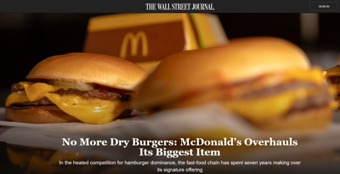 McDonald’s меняет процесс приготовления Биг Мака