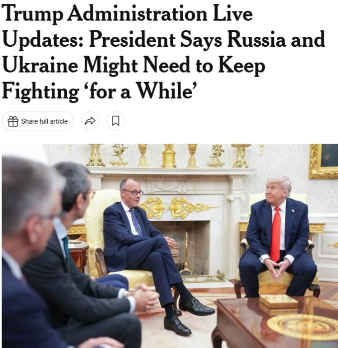"Украинская" миссия Мерца в Вашингтоне провалилась — New York Times "Украинская" миссия Мерца в Вашингтоне провалилась — New York Times